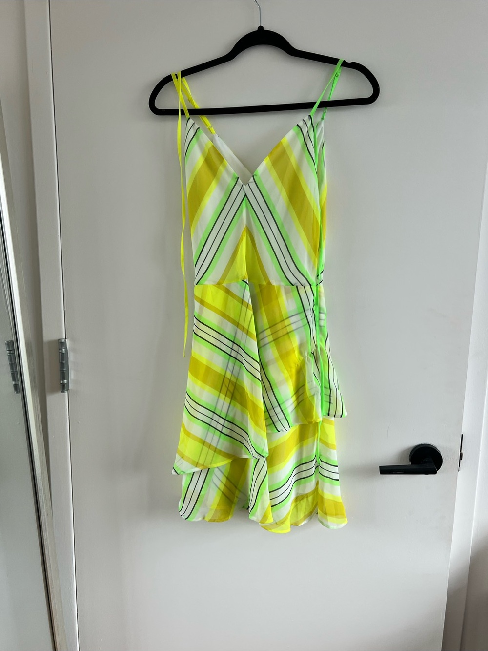 Christopher John Rogers for Target Yellow & Lime Striped Dress